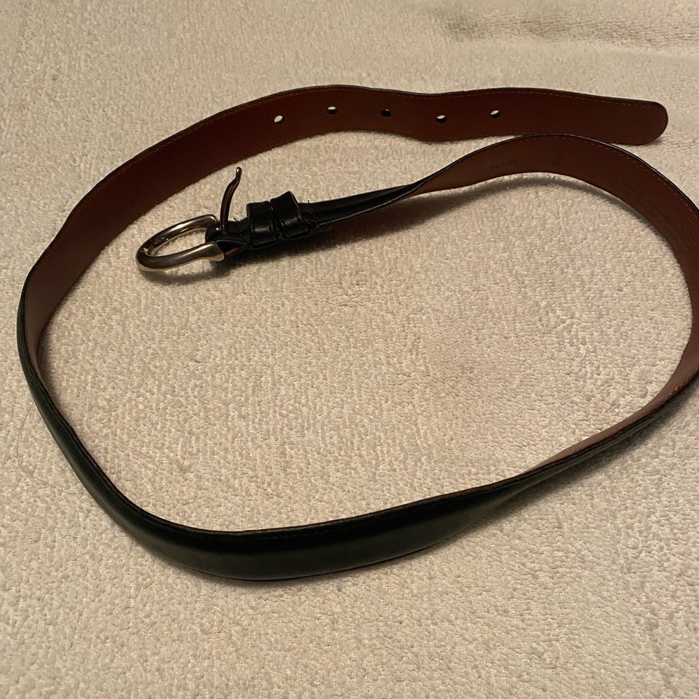 Coach black leather belt size medium *almost vintage*